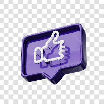 Icone 3D   Curtida   Like   Coração   Roxo (13)