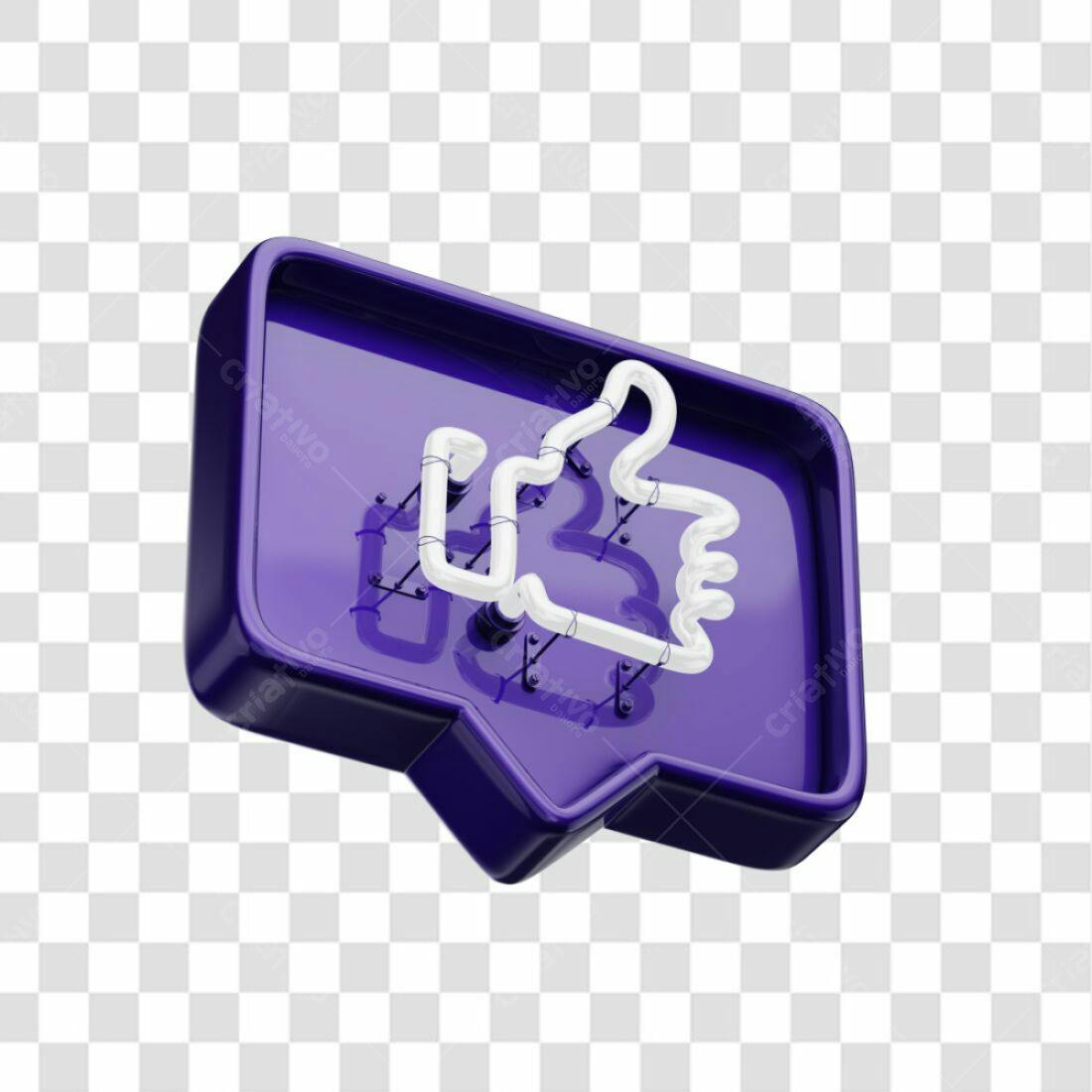 Ícone Curtida Redes Sociais PNG com fundo transparente