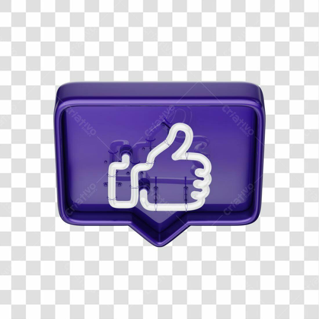 Icone Curtida em Rede Social PNG com fundo transparente