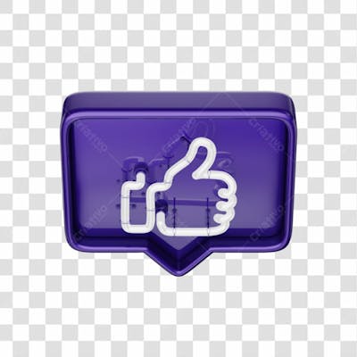 Icone 3D   Curtida   Like   Coração   Roxo (16)