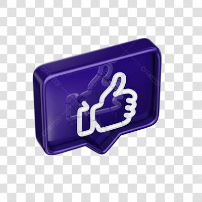 Icone 3D   Curtida   Like   Coração   Roxo (17)