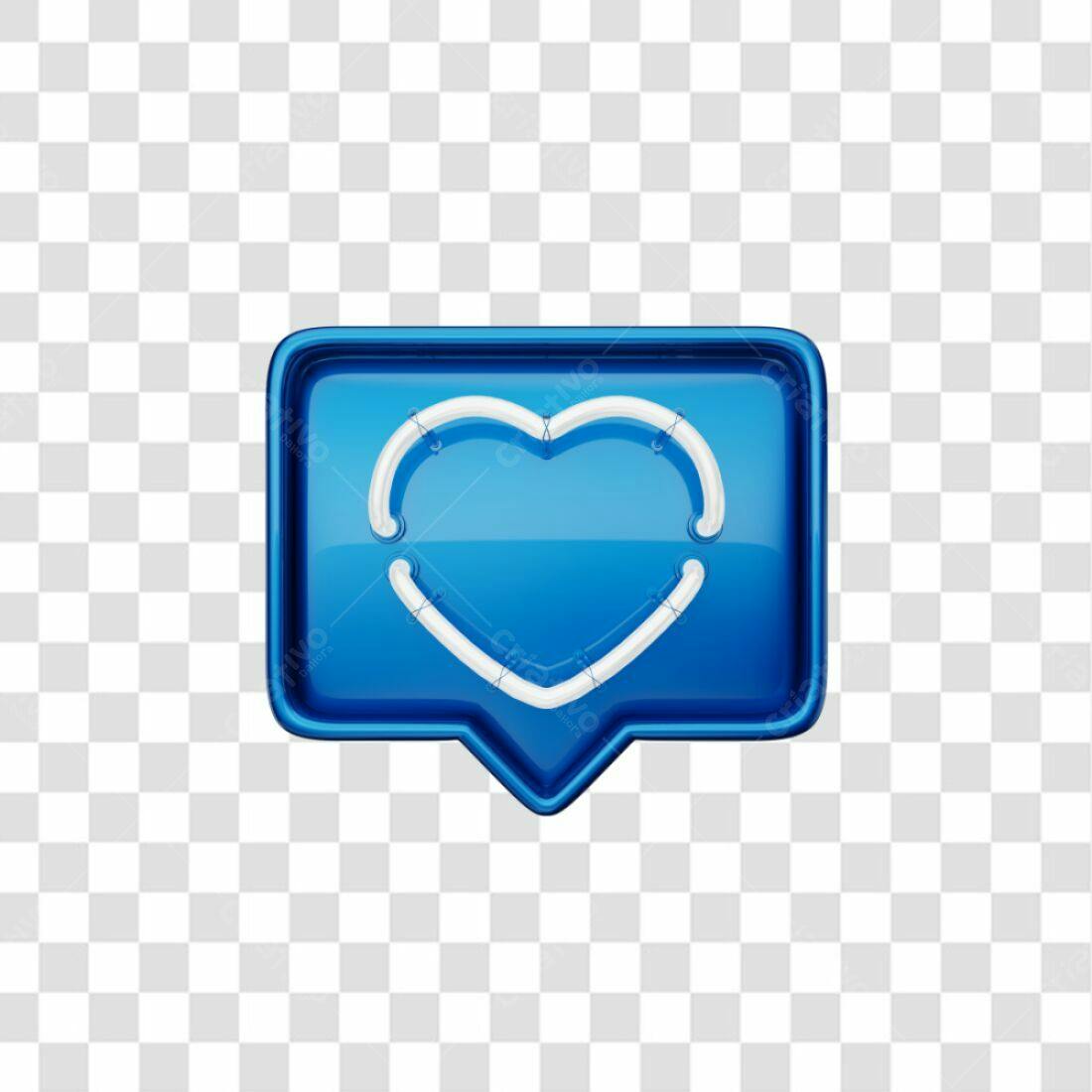 Icone Curtida Azul PNG com fundo transparente