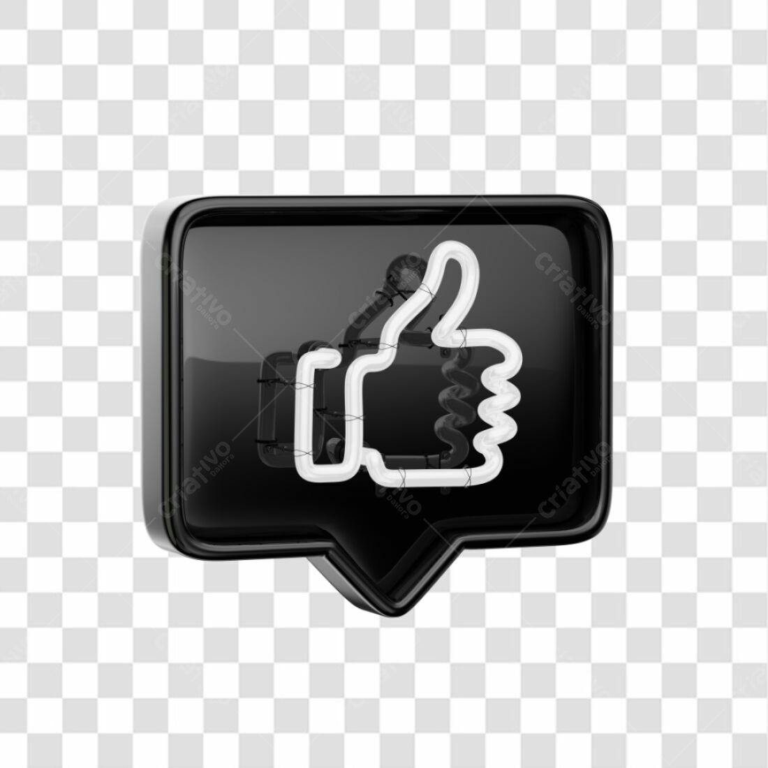 Icone Curtida Redes Sociais PNG com fundo transparente