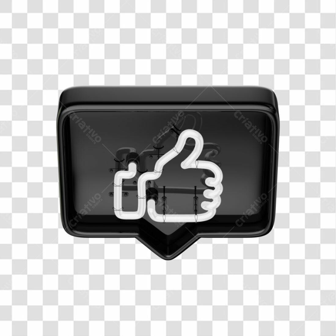 Icone Curtida em Rede Social PNG com fundo transparente