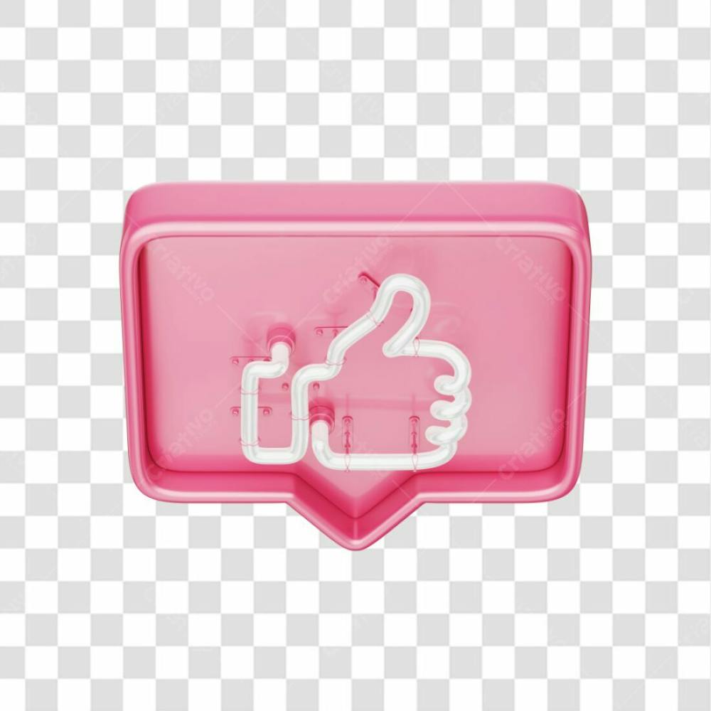 Icone 3D   Curtida   Like   Rosa Bebe (4)