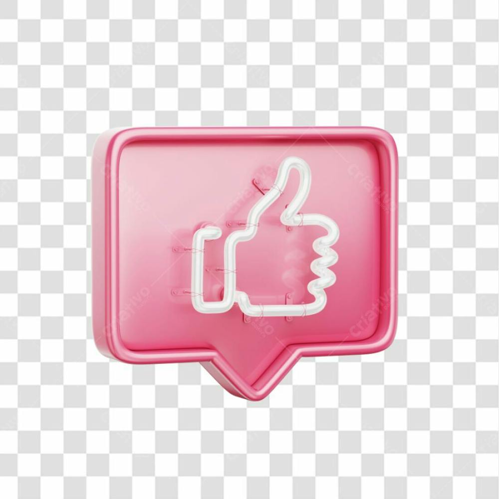 Icone 3D   Curtida   Like   Rosa Bebe (5)