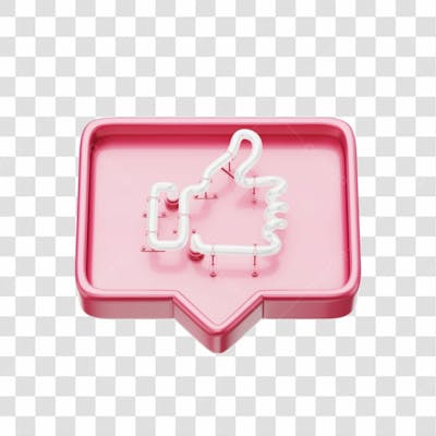 Icone 3D   Curtida   Like   Rosa Bebe (10)