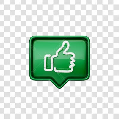 Icone 3D   Curtida   Like   Verde (1)