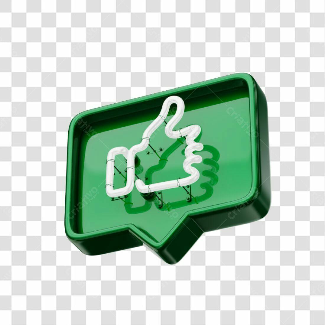 Ícone Curtida em Verde PNG com fundo transparente