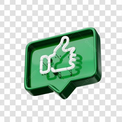 Icone 3D   Curtida   Like   Verde (5)