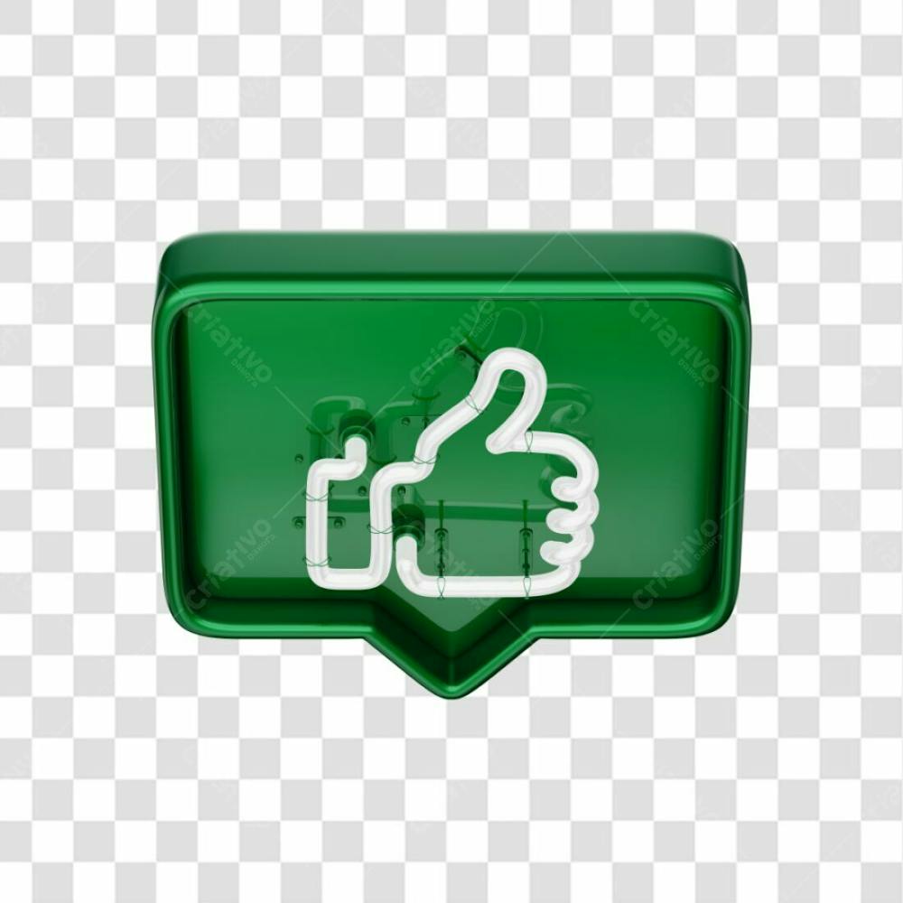 Icone 3D   Curtida   Like   Verde (9)