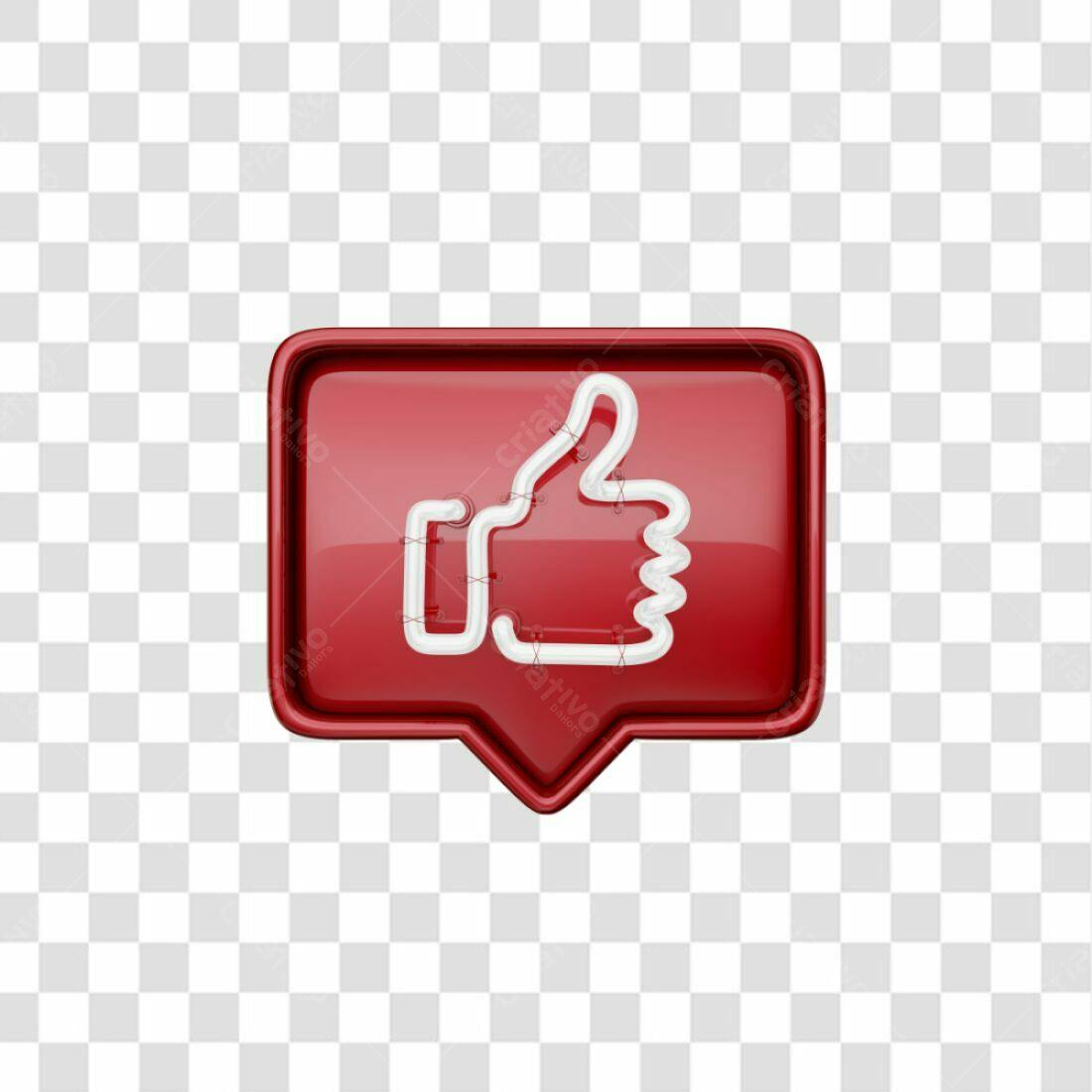 Icone Curtida em Rede Social PNG com fundo transparente