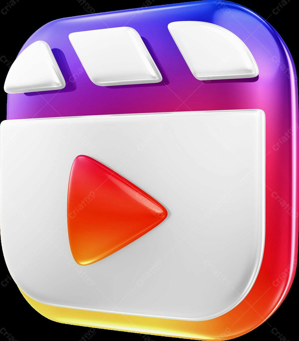 Ícone Botão Play PSD Editável