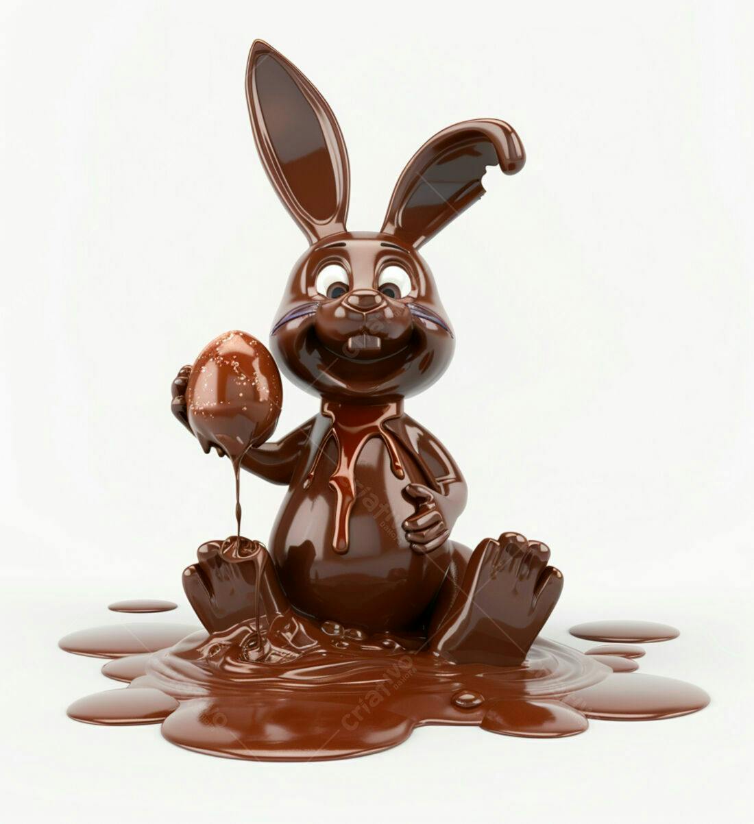 Coelho de chocolate Páscoa ovo