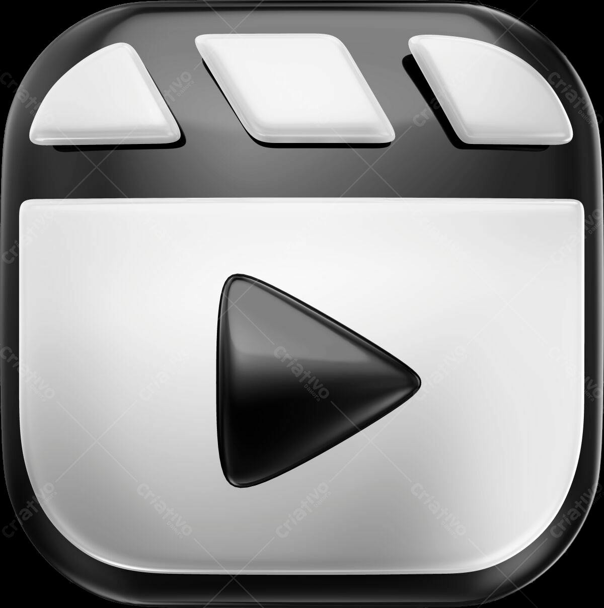 Ícone Botão Play PSD Editável
