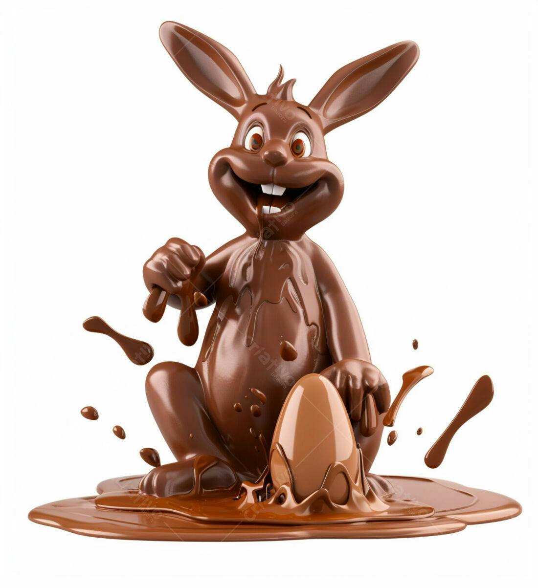 Coelho de chocolate Páscoa ovo