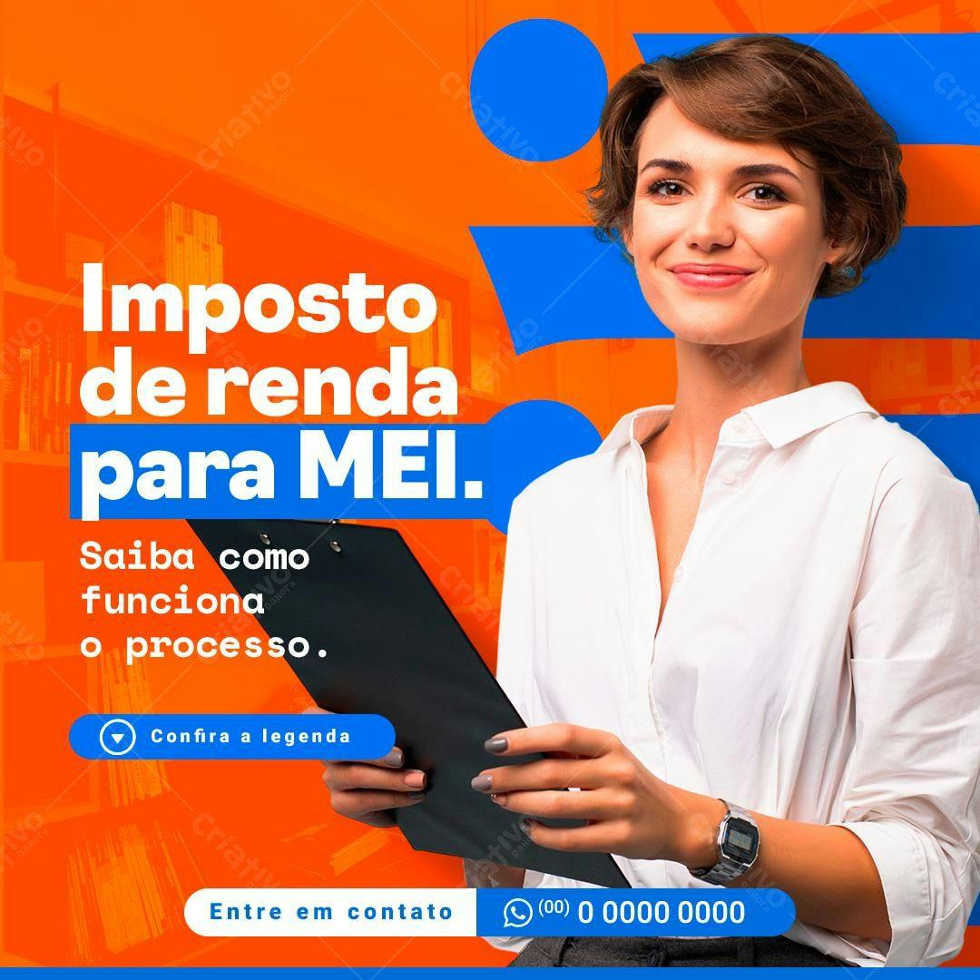 Post para Imposto de Renda MEI PSD Editável
