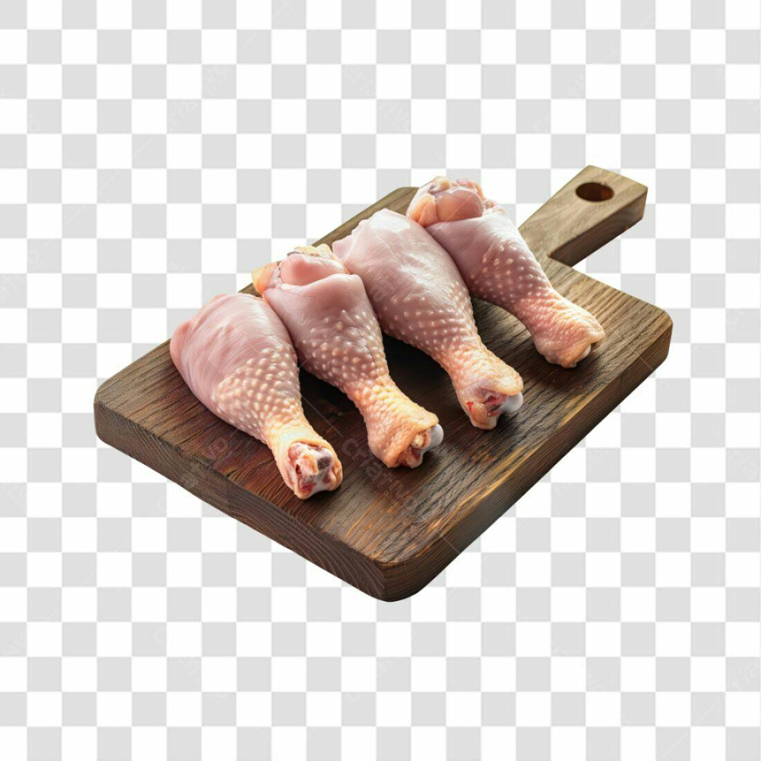 Imagem PNG Coxas de Frango em Tábua com Fundo Transparente
