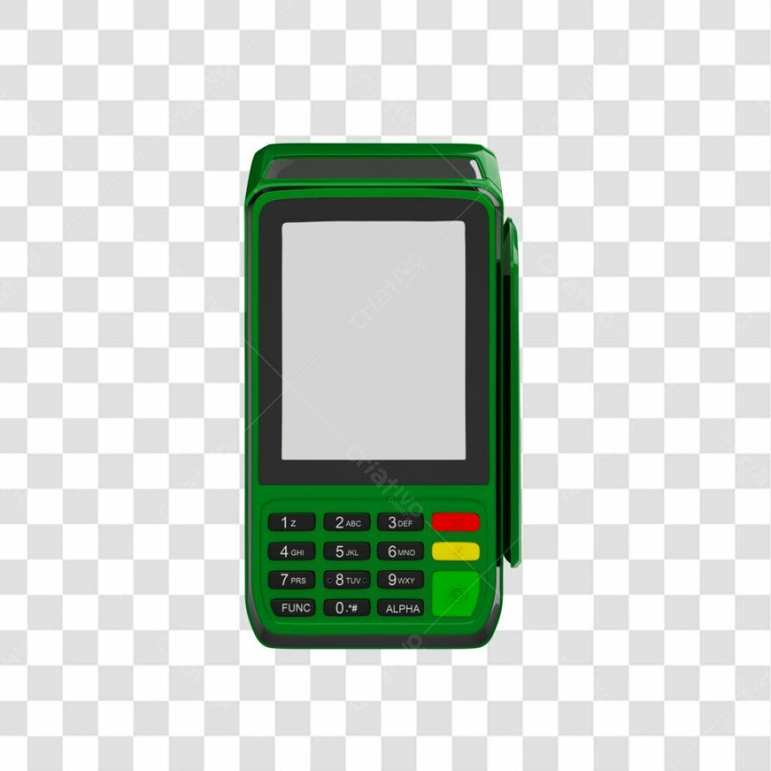 Icone Maquina de Cartão Verde PNG com fundo transparente