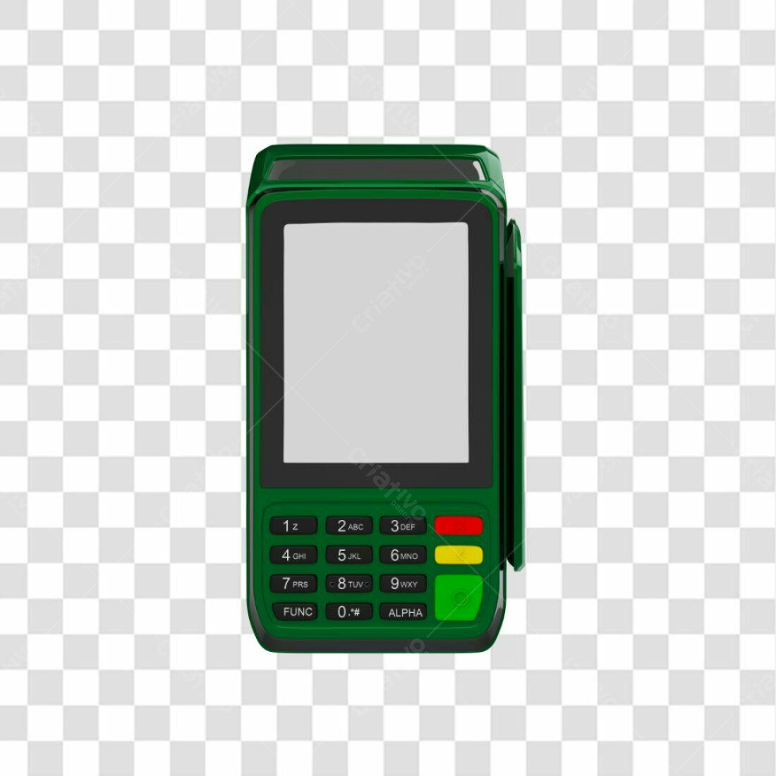 Icone Maquina de Cartão Verde PNG com fundo transparente