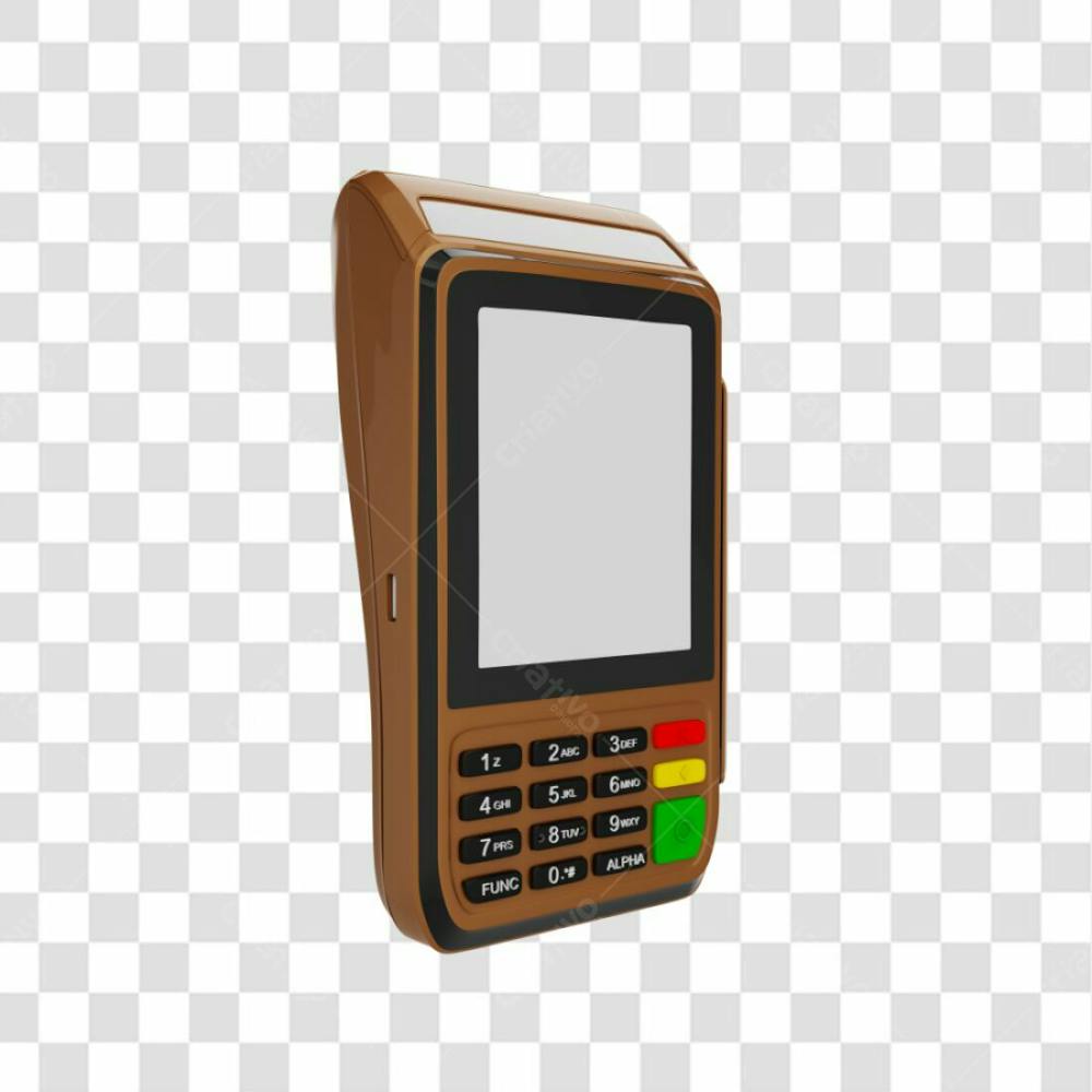 Elemento 3D Maquininha De Cartao Roxa Png Transparente (5)