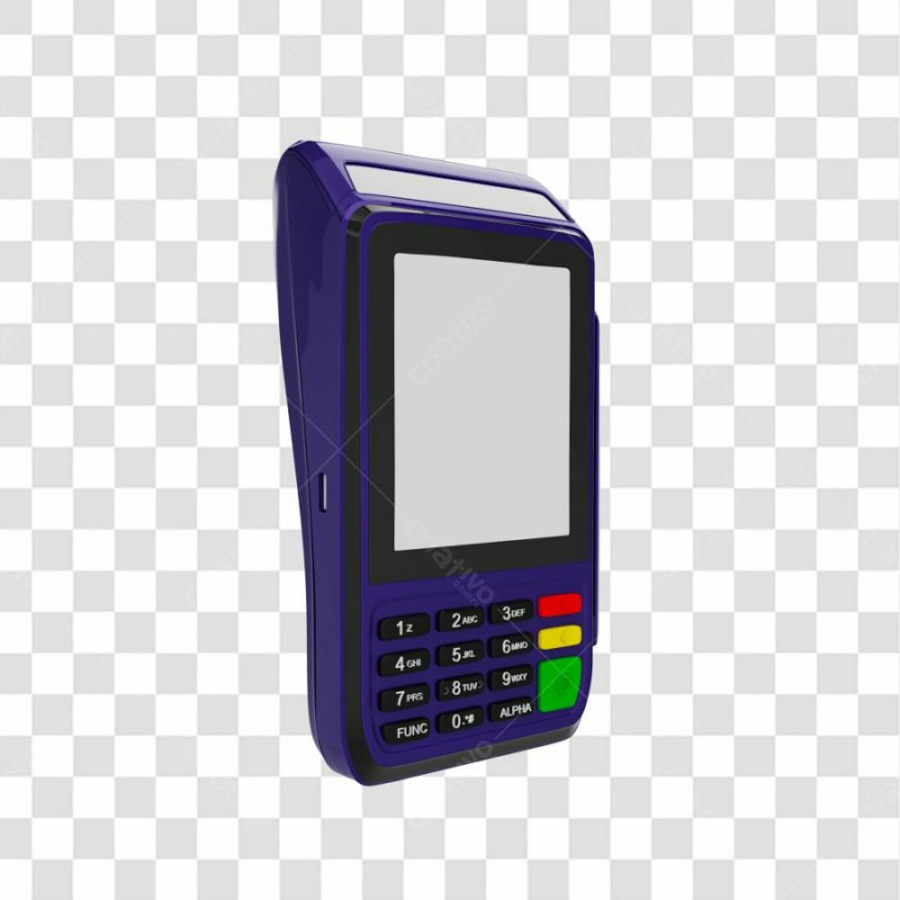 Elemento 3D Maquininha De Cartao Roxa (1)