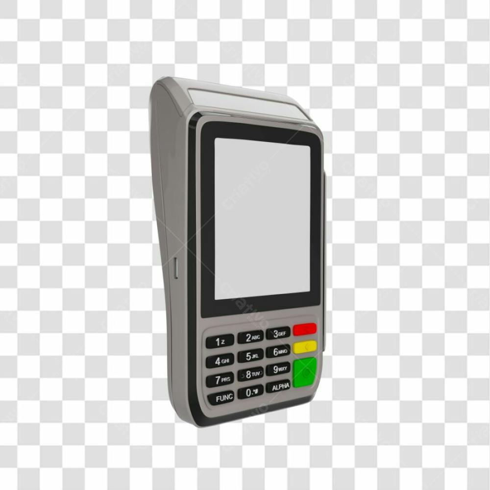 Elemento 3D Maquininha De Cartao Cinza (5)