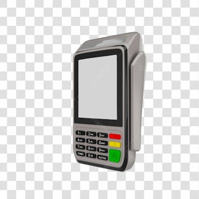 Elemento 3D Maquininha De Cartao Cinza (2)
