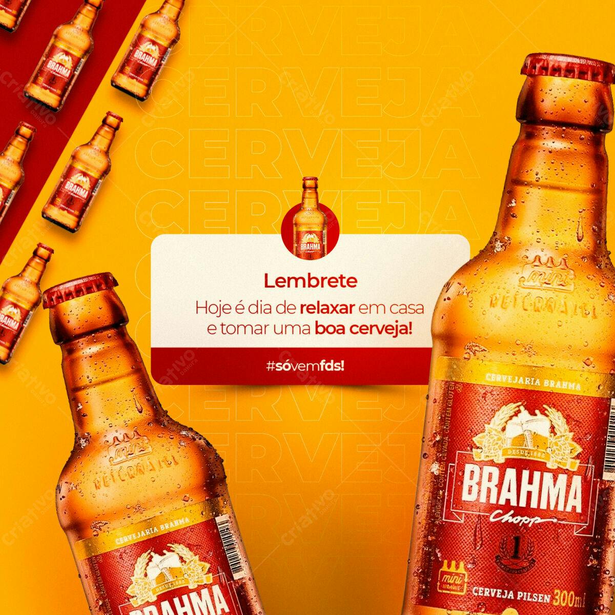 Postagem Instagram Cerveja Brahma PSD Editável