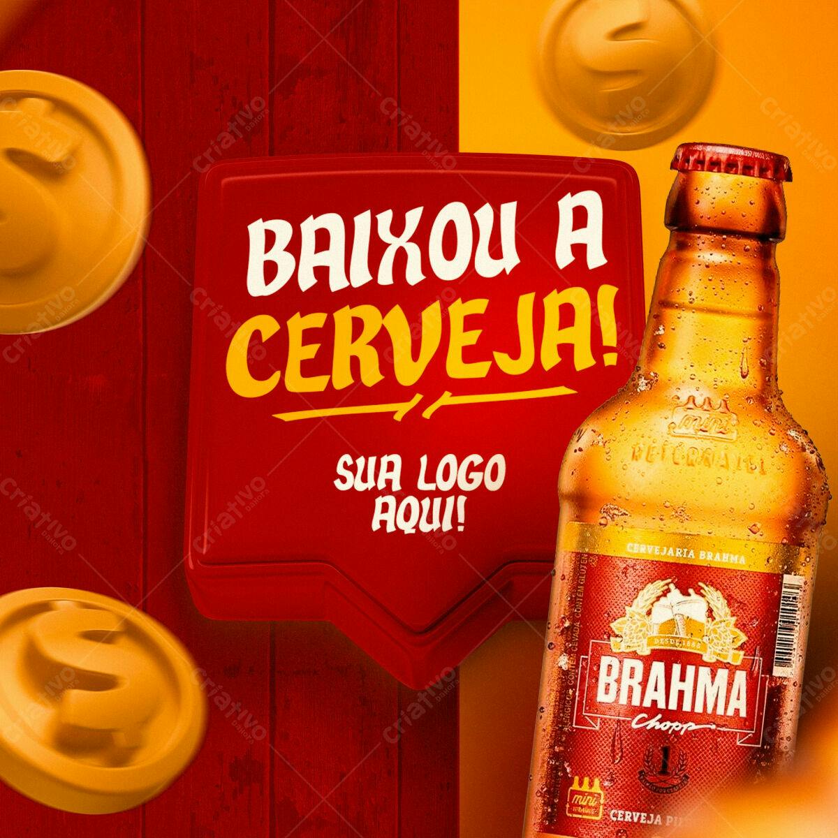 Flyer Promoção Cerveja Brahma PSD Editável