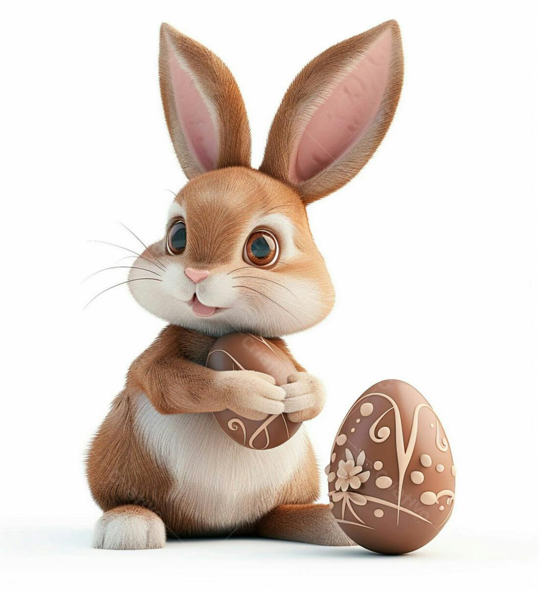 Coelhinho da Páscoa com Ovos de Chocolate
