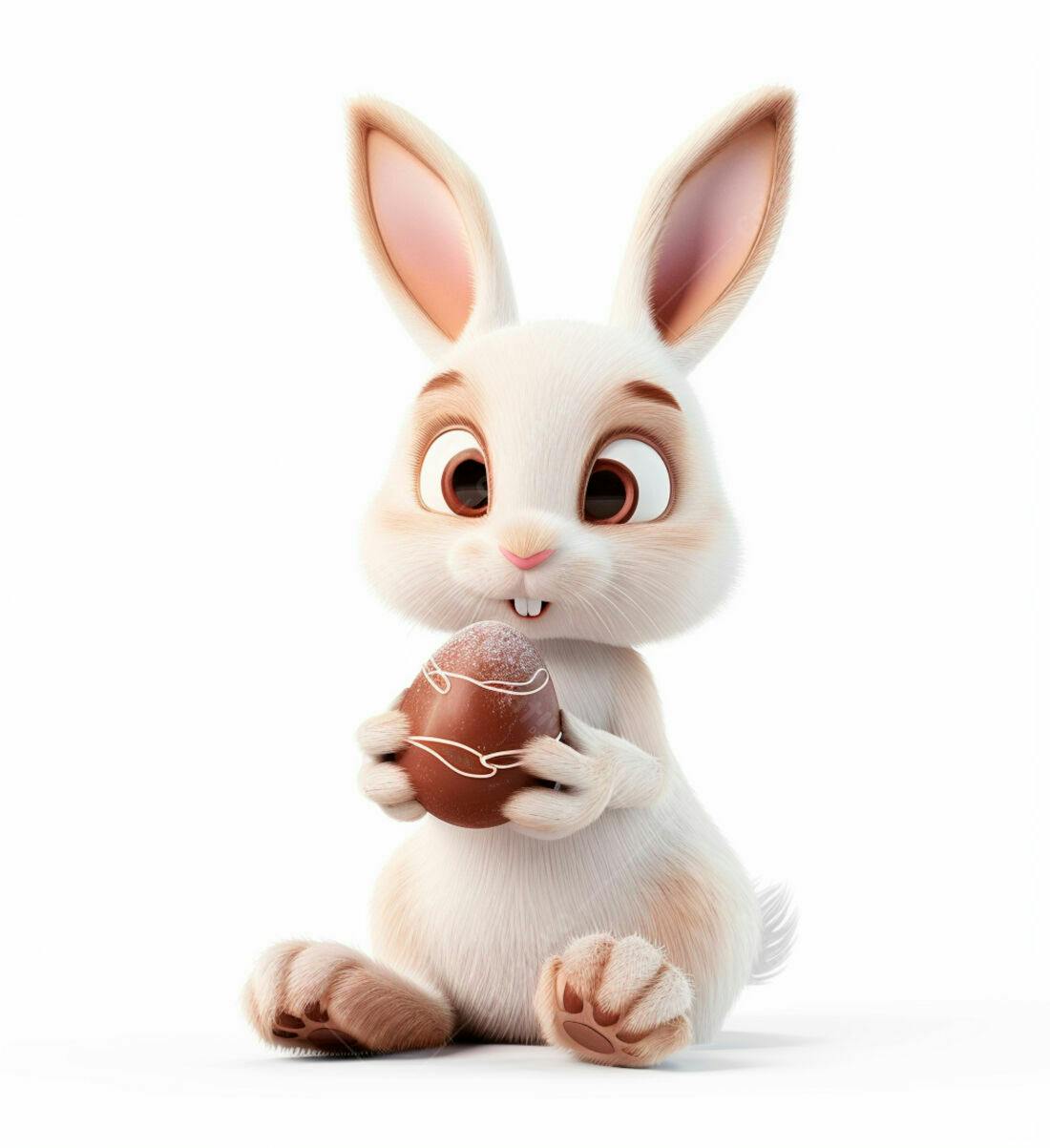 Coelhinho com Ovo de Páscoa de Chocolate