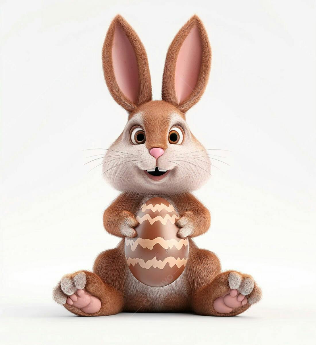 Coelho da Páscoa com ovo de chocolate