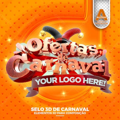 Ofertas De Carnaval Selo 3D Texto Editavel Psd (1)