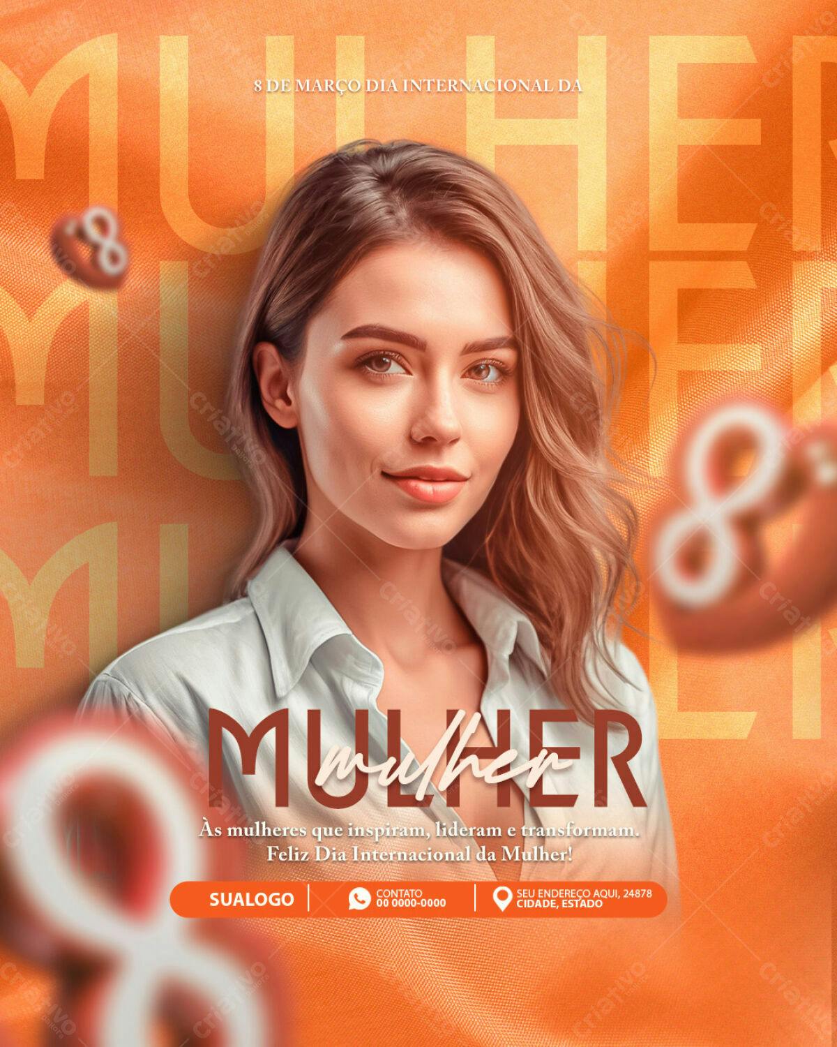 Flyer Dia Internacional da Mulher PSD Editável