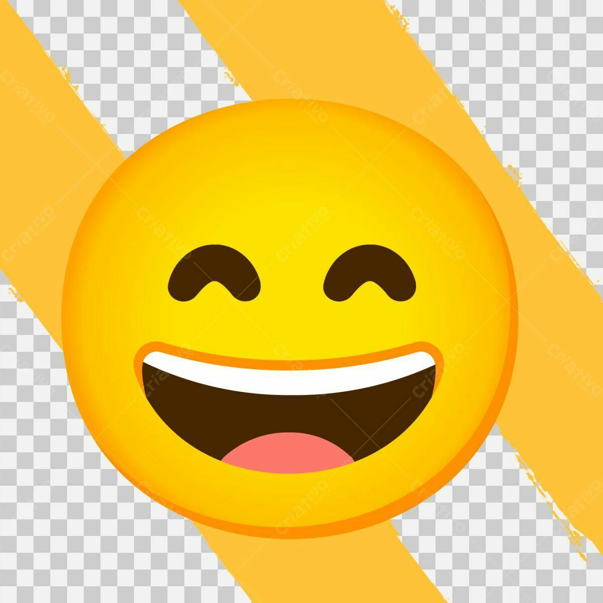 Emoji Feliz Amarelo PSD Editável