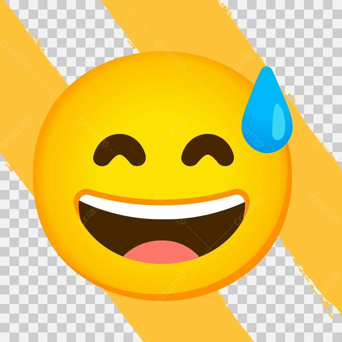 Emoji Sorrindo Amarelo PSD Editável