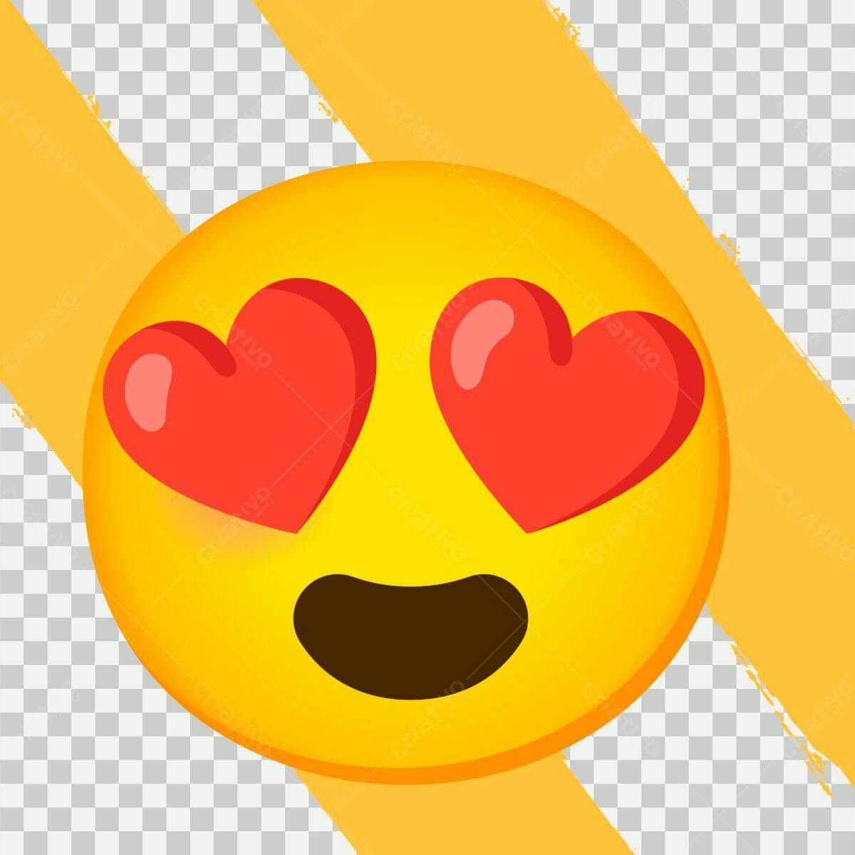 Emoji Romântico para Dia dos Namorados PSD Editável