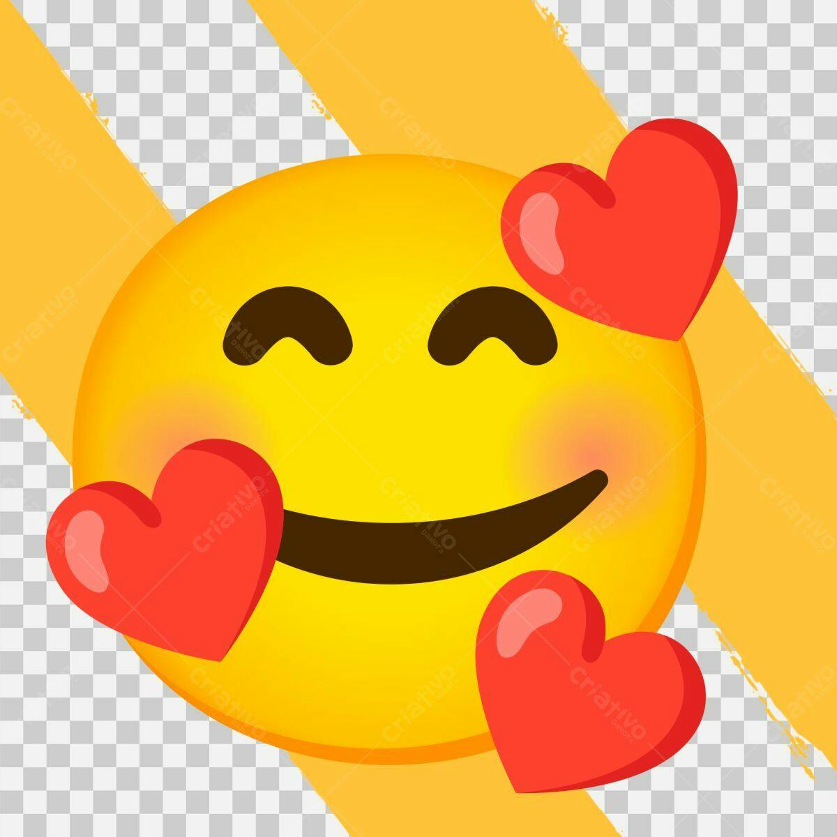 Emoji Romântico para Dia dos Namorados PSD Editável