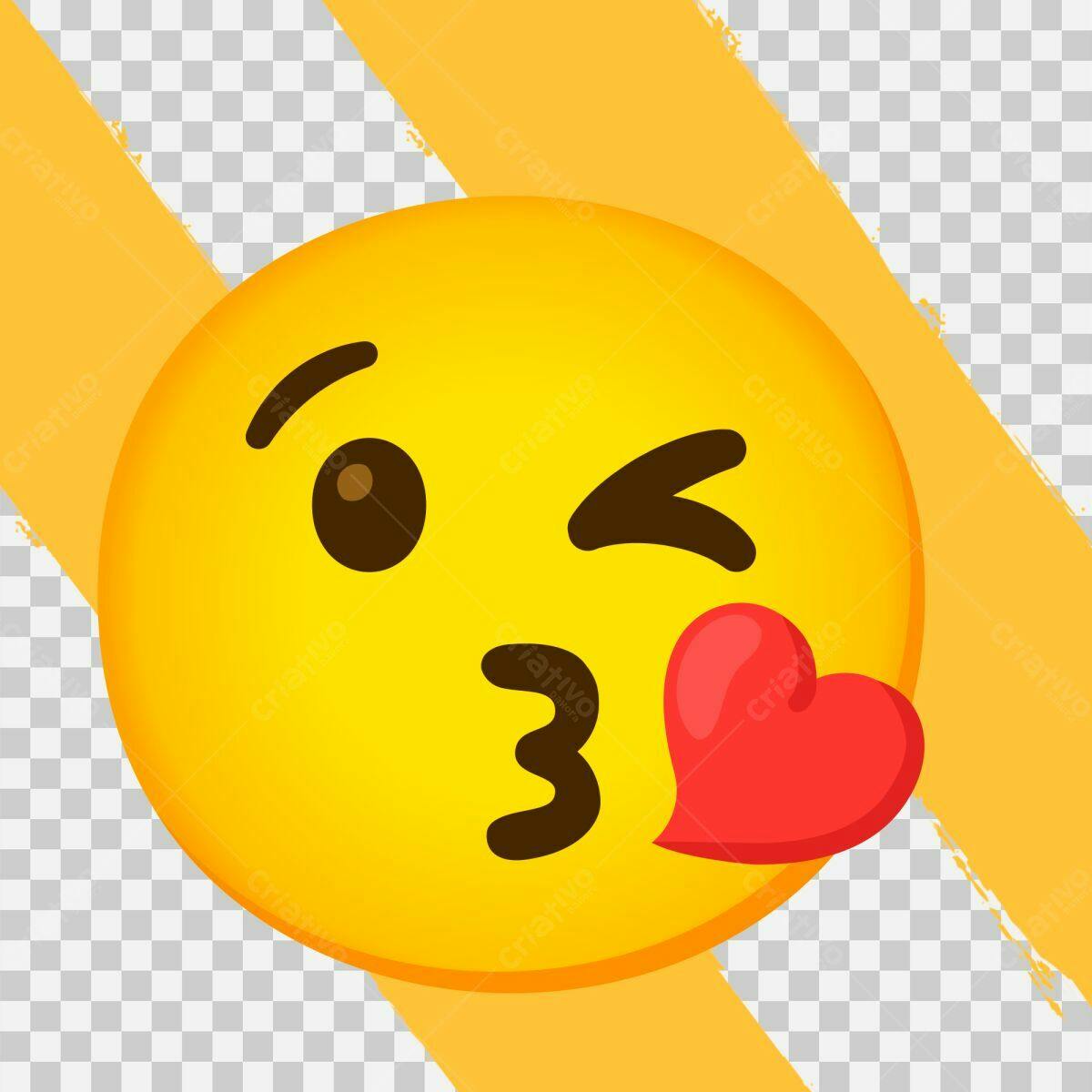 Emoji Carinhoso Dia dos Namorados PSD Editável