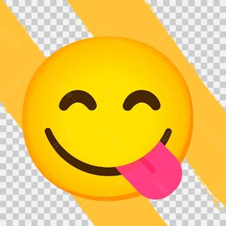 10 emoji lingua para fora delicia sem fundo transparente png