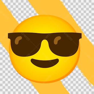 13 emoji usando óculos sem fundo transparente png