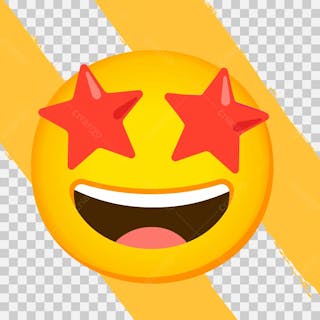 14 emoji olhos de estrela sem fundo transparente png
