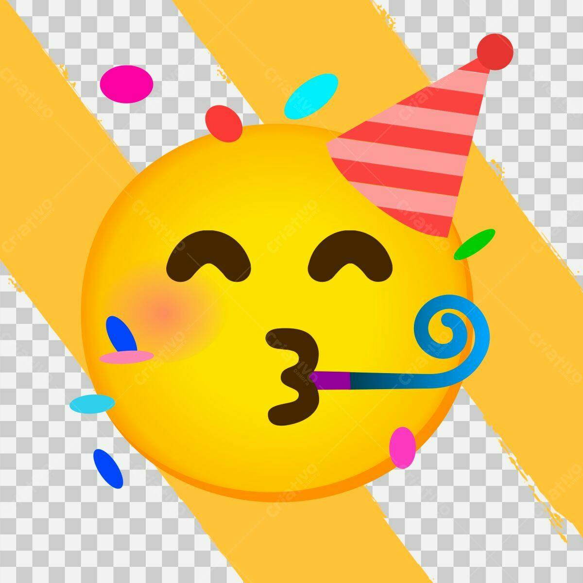 Emoji Festa Aniversário PSD Editável