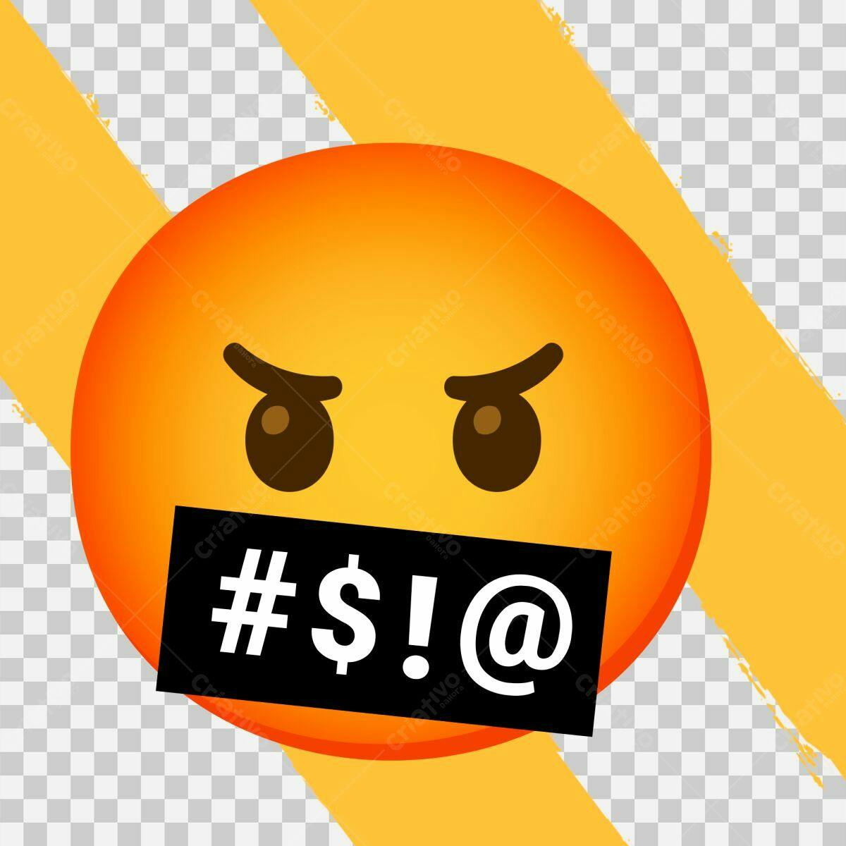 Emoji de Raiva PSD Editável