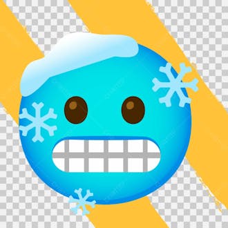 18 emoji frio sem fundo transparente png