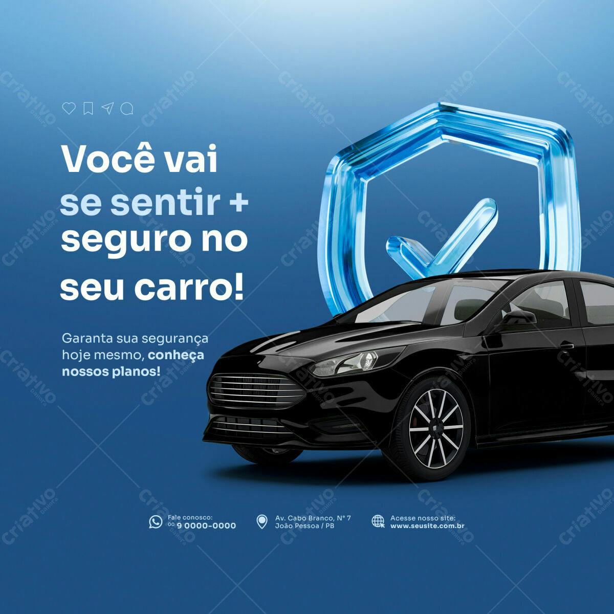 Postagem Seguro Auto PSD Editável