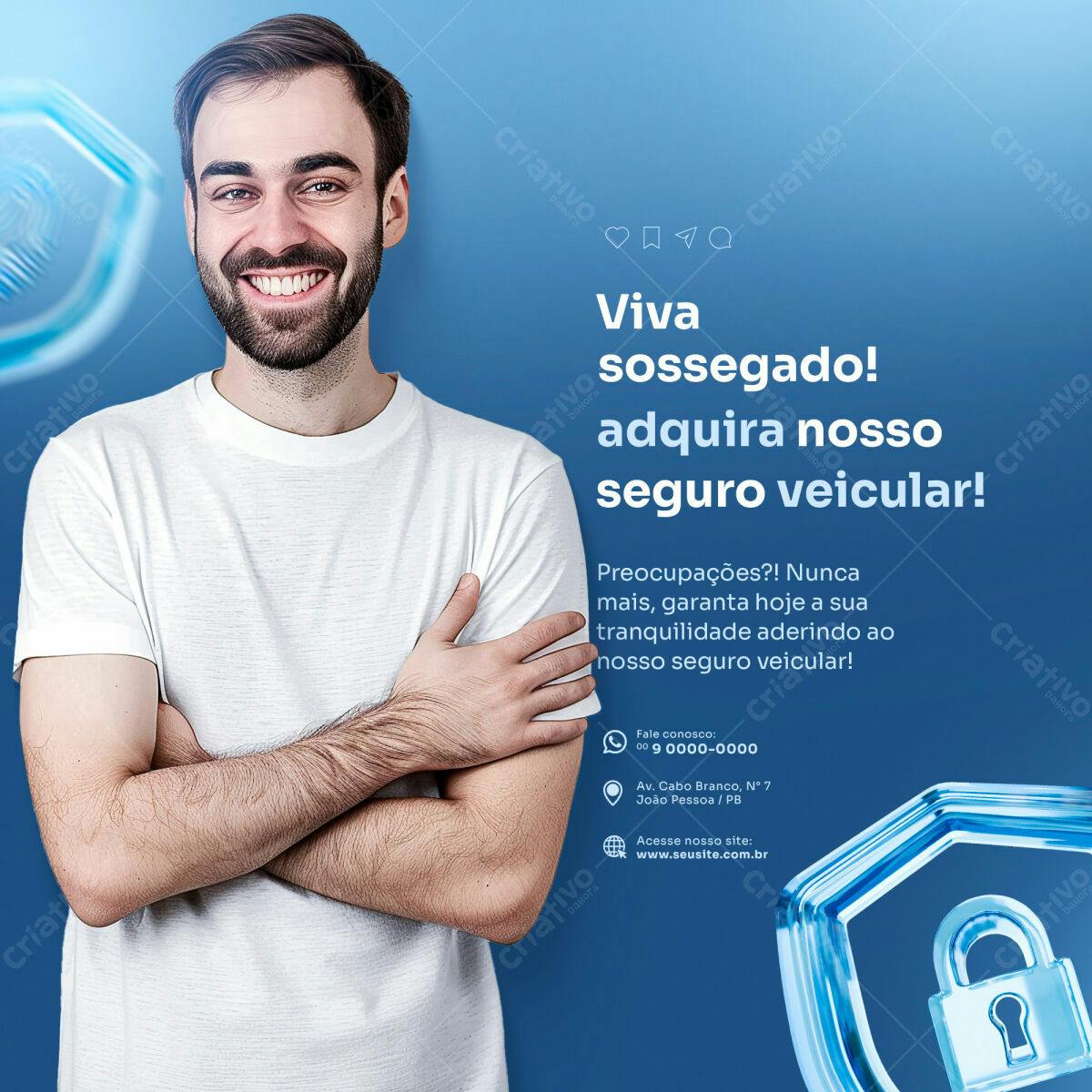 Flyer Seguro Veicular PSD Editável