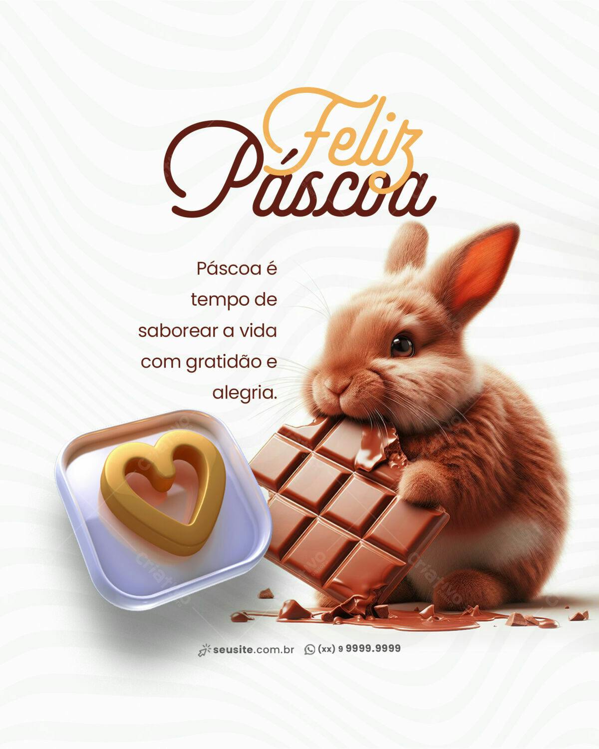 Post para Páscoa PSD Editável