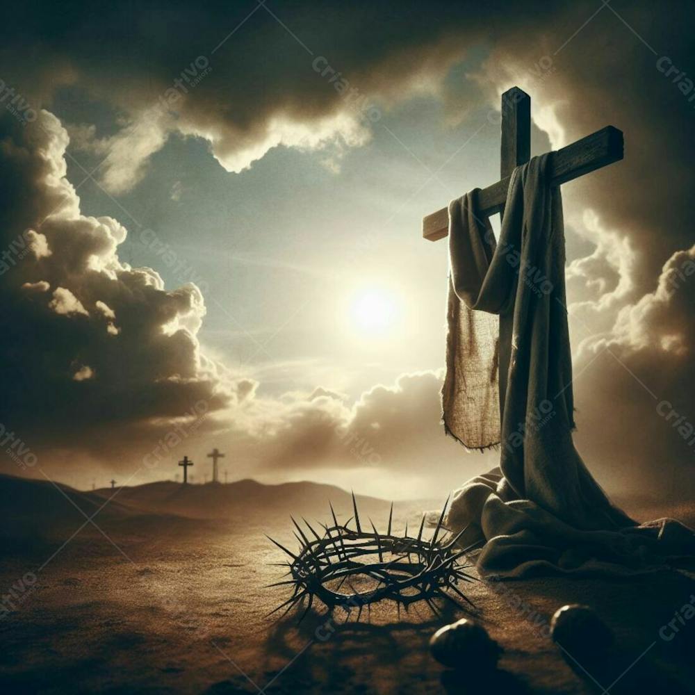 Composição De Cenário De Ressurreição De Cristo Gerada Por I.a V.1